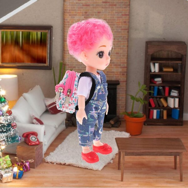 Zaino Miniatura per Bambole BJD in Poliestere Resistente e Portatile 8x7,5 cm
