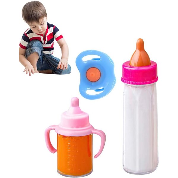 Set 3 Bottiglie Magiche per Bambole BommFu - Gioco Educativo e Realistico