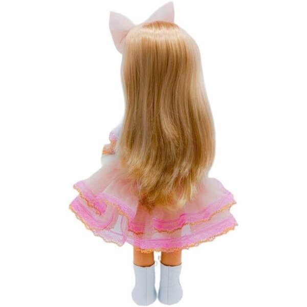 Fantasiekleid mit Stiefeln und Kleiderbügel für 41 cm große Folk Artesanía 2023 Puppe