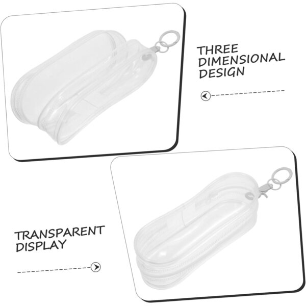 BESPORTBLE Mini-Tasche aus transparentem PVC mit Schnalle für Puppen, 15,5 x 5 x 4,5 cm