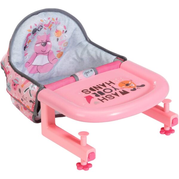 BABY born Seggiolone per Bambole 36-43 cm - Sedile Tessuto Rosa o Grigio