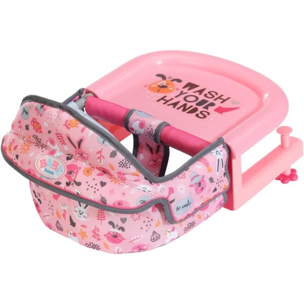 BABY born Hochstuhl für Puppen 36–43 cm – rosa oder grauer Stoffsitz