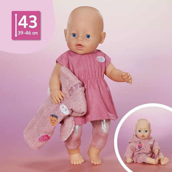 BABY born Mantel mit Kleid und Leggings im Set für 43 cm große Puppen mit Kapuze und Ohren