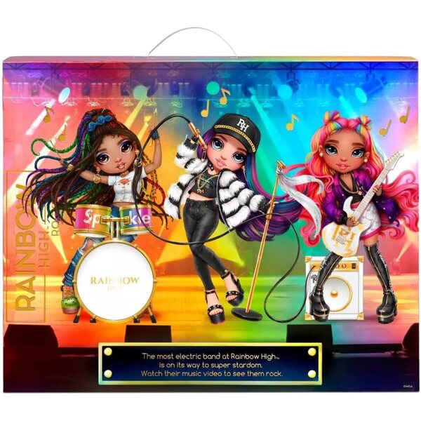 Rainbow High Lyric Lucas Bambola Rockstar con 2 Outfit e Accessori Musicali Completi