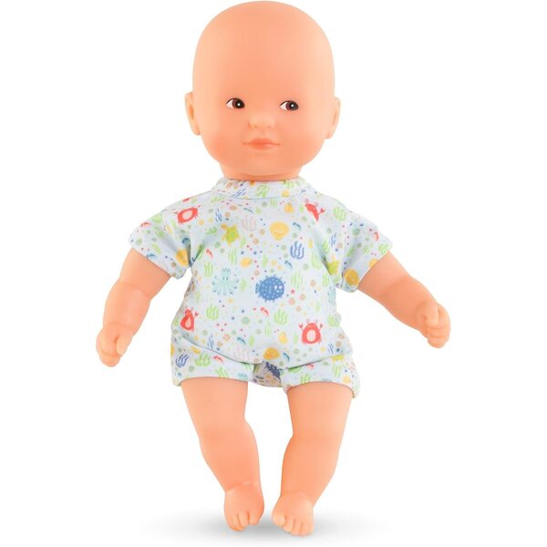 Corolle Mini Poupon 20 cm Mini-Badebox mit Umhang und schwimmendem Spielzeug
