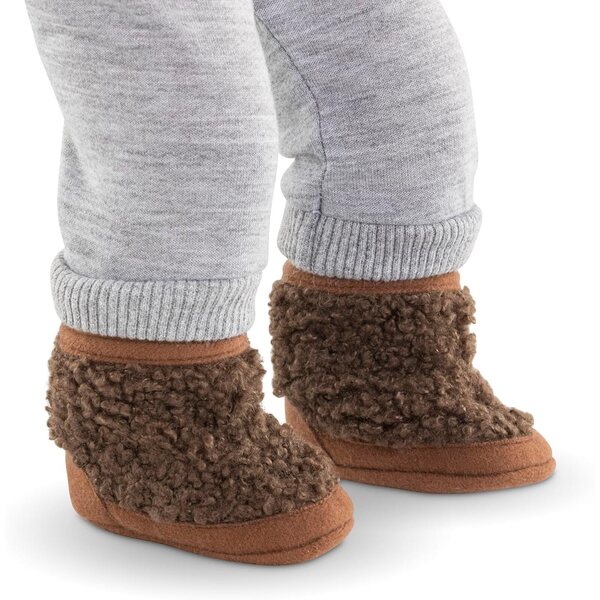 Corolle Braune Moumoute-Stiefel für 36-cm-Puppen, Bekleidungszubehör ab 2 Jahren