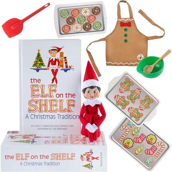 The Elf on the Shelf Elf Girl Geschenkset mit Itty Bitty Baker und 7-teiligem Buch