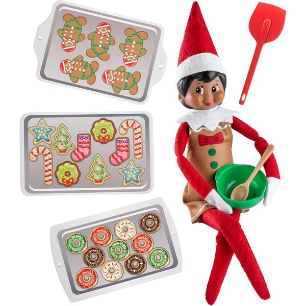 The Elf on the Shelf Elf Girl Geschenkset mit Itty Bitty Baker und 7-teiligem Buch