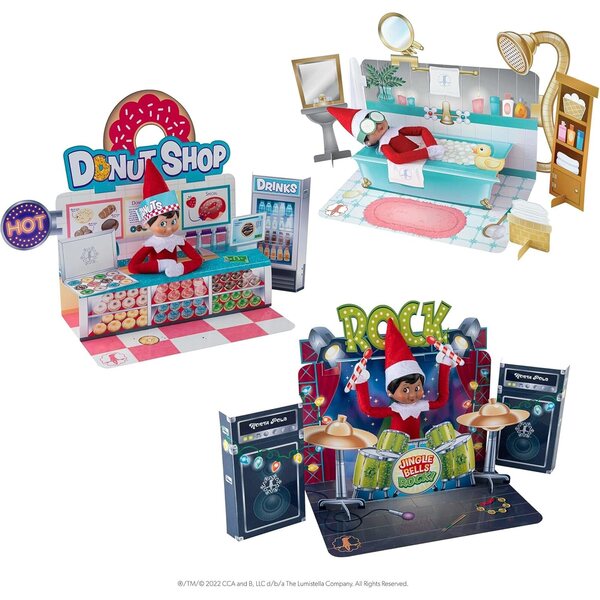 The Elf on the Shelf Insta Moment Pop Up - Set 31 Scene Elfi Multicolore Small