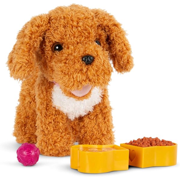 Our Generation – Hüpfset in der Hundetrage mit Plüschwelpe und Zubehör für Puppen 46 cm