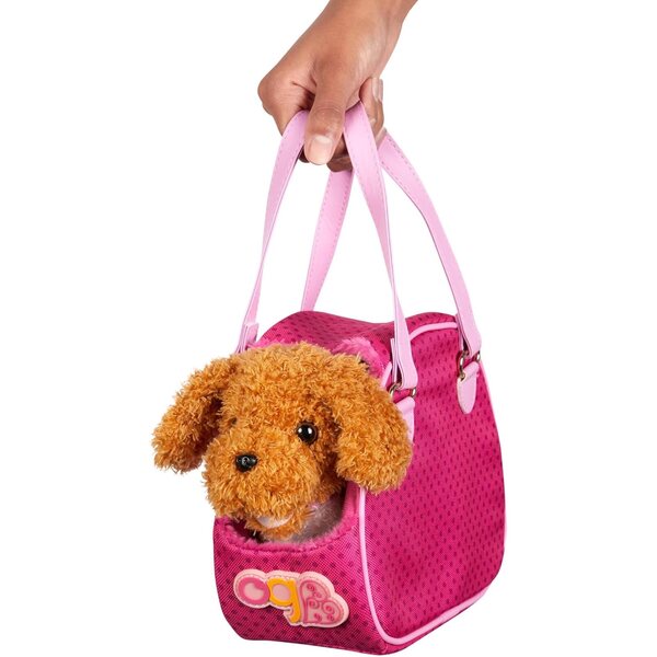 Our Generation – Hüpfset in der Hundetrage mit Plüschwelpe und Zubehör für Puppen 46 cm