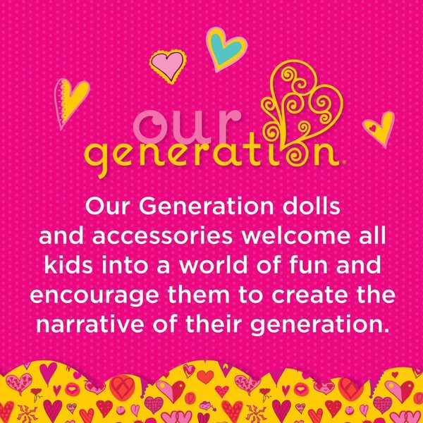 Our Generation – Hüpfset in der Hundetrage mit Plüschwelpe und Zubehör für Puppen 46 cm