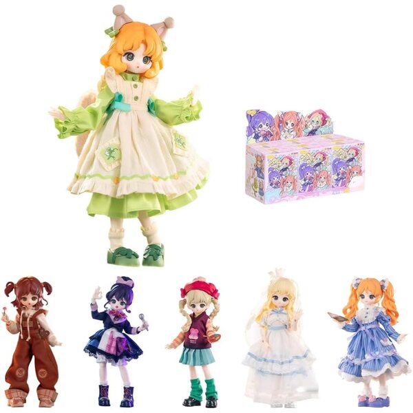 niannyyhouse BJD Blind Box : figurines articulées 1/12 avec vêtements colorés, ensemble de 6 pièces