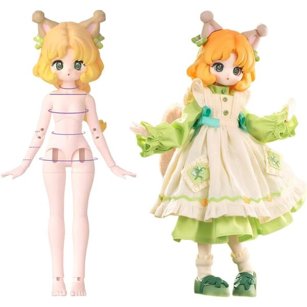 niannyyhouse BJD Blind Box : figurines articulées 1/12 avec vêtements colorés, ensemble de 6 pièces