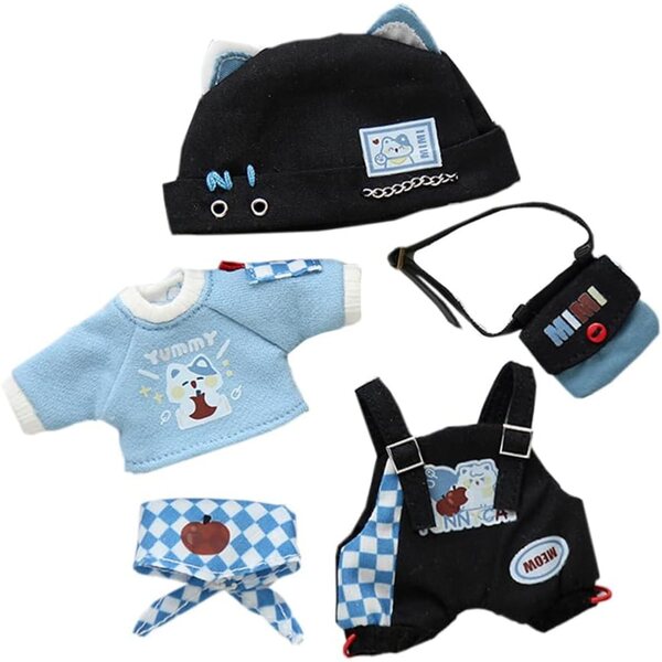 niannyyhouse OB11 Vestito Tattico per Bambole 1:12 con Accessori Completi