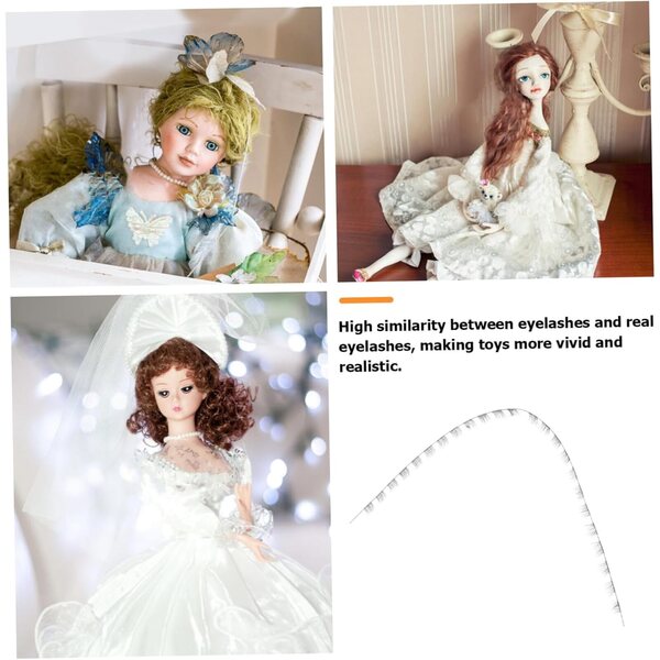 TOYANDONA Ciglia Finte per Bambole Striscia Realistica Accessori per Figurine Fai da Te
