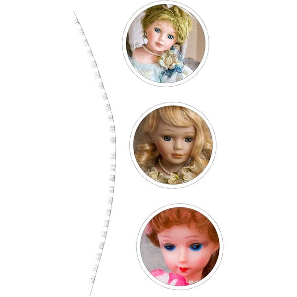 TOYANDONA Ciglia Finte per Bambole Striscia Realistica Accessori per Figurine Fai da Te