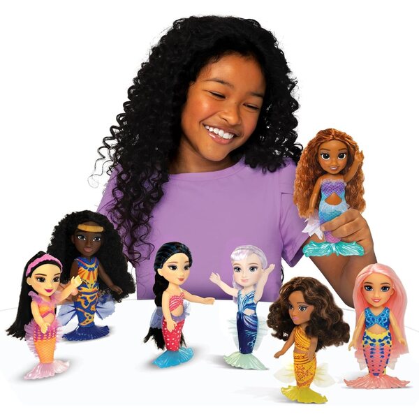 Set Bambole Petite La Sirenetta Disney, 7 Sorelle da 15 cm da Collezione