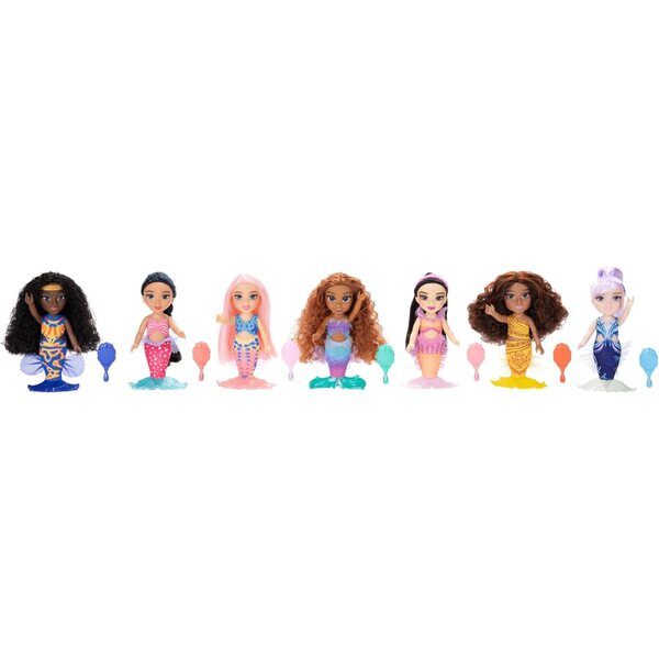 Set Bambole Petite La Sirenetta Disney, 7 Sorelle da 15 cm da Collezione