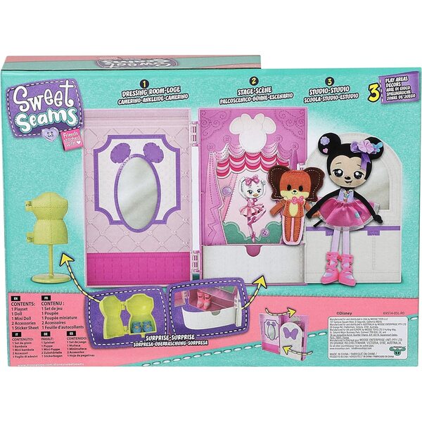Disney Sweet Seams Minnie Mouse & Fifi 6" weiche Puppe mit Deluxe-Set