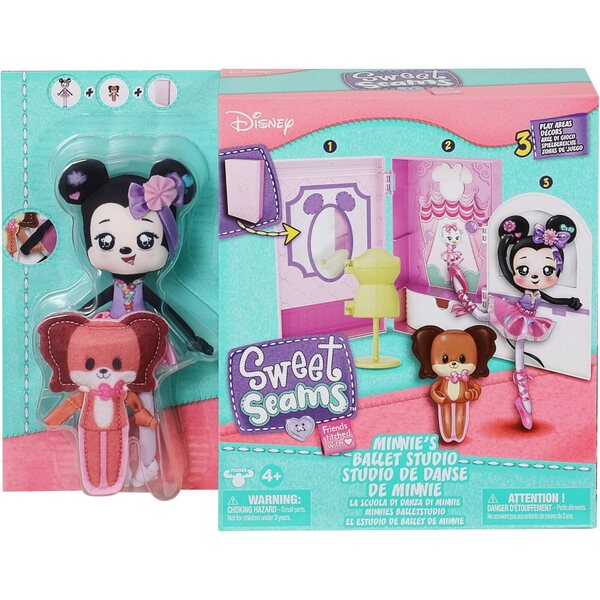 Disney Sweet Seams Minnie Mouse & Fifi 6" weiche Puppe mit Deluxe-Set