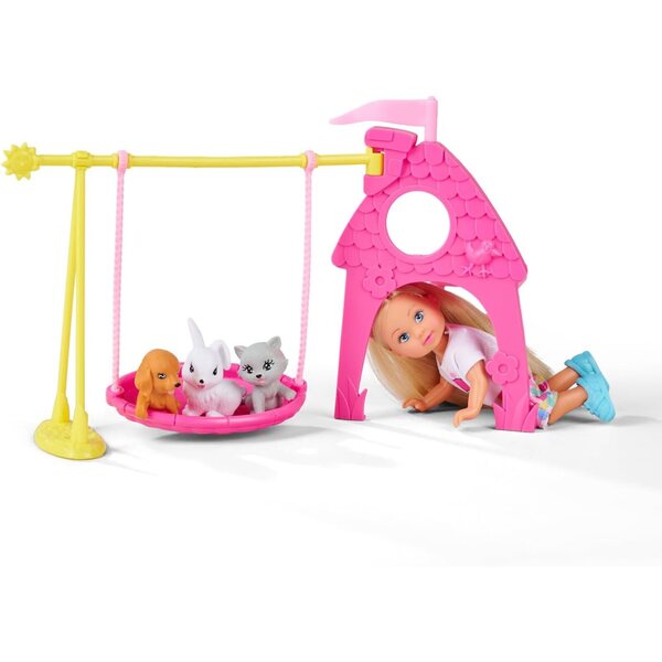 Simba Evi Love Puppy Walk mit 2 Welpen, Trolley und Zubehör – Rollenspiel ab 3 Jahren