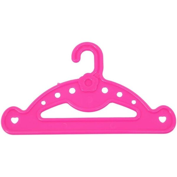 5 grucce in plastica per vestiti di bambole da 46 cm – Uterui, rosso rosa