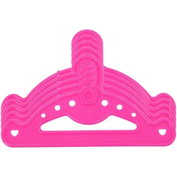 5 grucce in plastica per vestiti di bambole da 46 cm – Uterui, rosso rosa