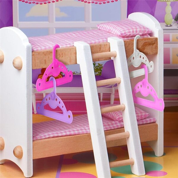 5 grucce in plastica per vestiti di bambole da 46 cm – Uterui, rosso rosa