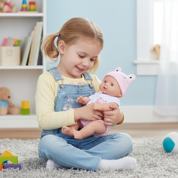 Jorzer Baby Doll realistische weiche Vinylpuppe 30 cm für Mädchen ab 3 Jahren