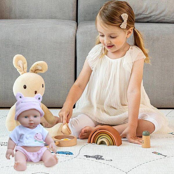 Jorzer Baby Doll realistische weiche Vinylpuppe 30 cm für Mädchen ab 3 Jahren