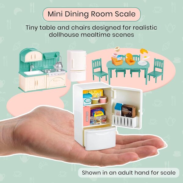 Famiglia Dollhouse Big Kitchen Set - Cucina Giocattolo OLEOCA per Bambini 3+