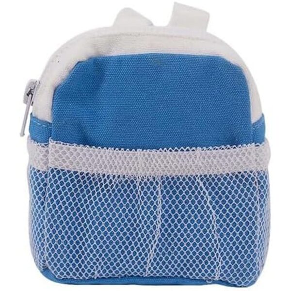 Zaino mini con cerniera per bambola 46 cm, accessorio realistico per casa delle bambole