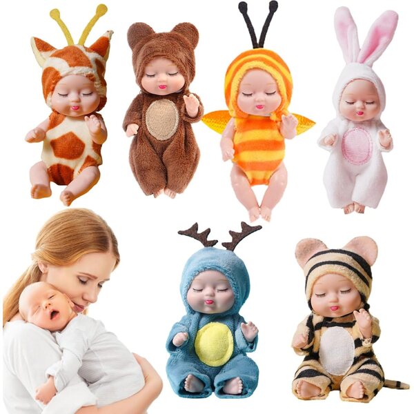 Mini realistische wiedergeborene Puppen Dinchaakuarry | Weich und farbenfroh für besondere Anlässe