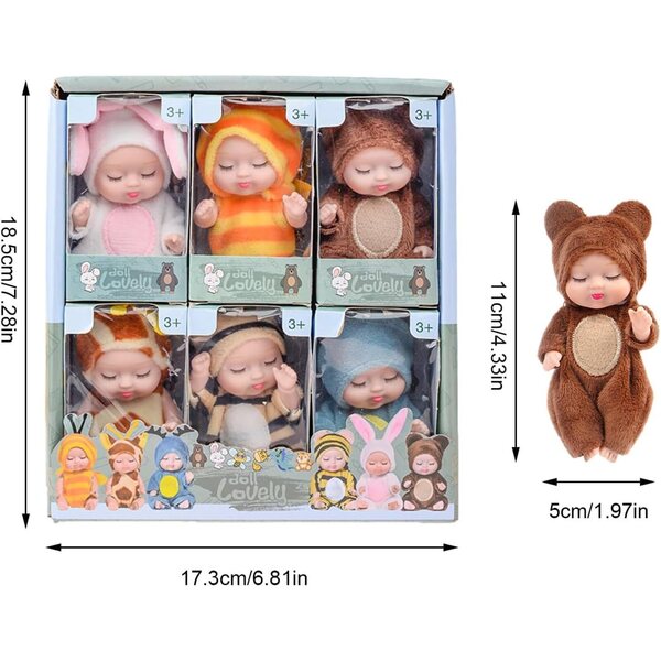Mini Bambole Reborn Realistiche Dinchaakuarry | Morbide e Colorate per Eventi Speciali
