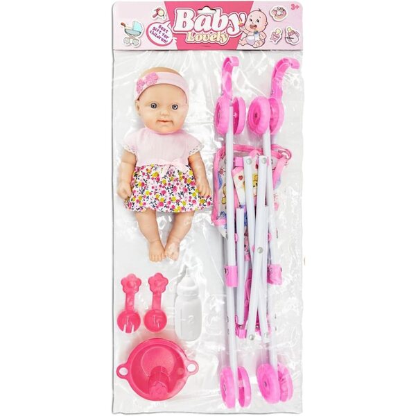 10-Zoll-Kinderwagenpuppe für Kinder – realistisches Rollenspiel Nevalerra