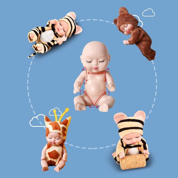 Realistisches Nevalerra-Reborn-Puppenset mit Kleidung und Zubehör, sicher und waschbar