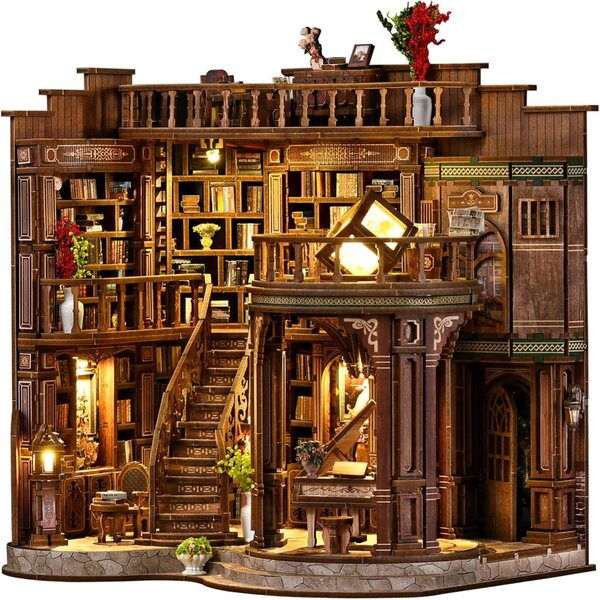 Lannso Rainbow Cofe Puppenhaus-Miniatur-Bausatz für Erwachsene ab 15 Jahren