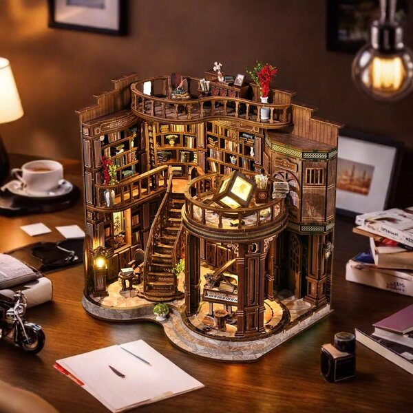 Lannso Rainbow Cofe Puppenhaus-Miniatur-Bausatz für Erwachsene ab 15 Jahren