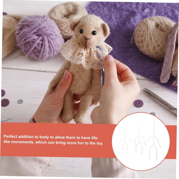 Hemobllo Scheletro Mobile in Plastica per Bambole e Peluche, 6 Pezzi Silenziosi