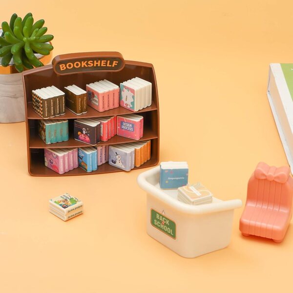 ONEST Set 7-teiliges Feen-Puppenhaus-Miniaturen aus PVC zum Spielen und Dekorieren
