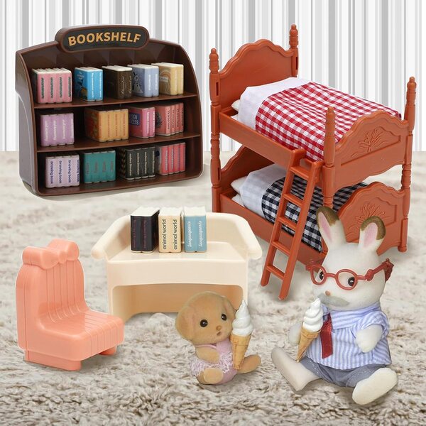 ONEST Set 7-teiliges Feen-Puppenhaus-Miniaturen aus PVC zum Spielen und Dekorieren