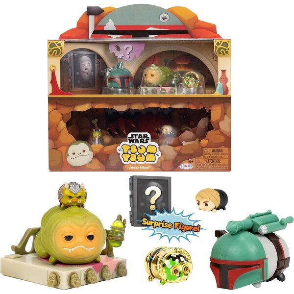 Disney Tsum Tsum Star Wars Jabba's Palace Deluxe mit stapelbaren 7-cm-Figuren