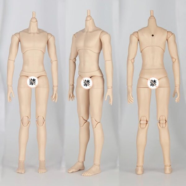 BJD männlicher Puppenkörper XiDonDon YMY23/YMY25 PVC+POM für OB22, OB23, OB24 Köpfe