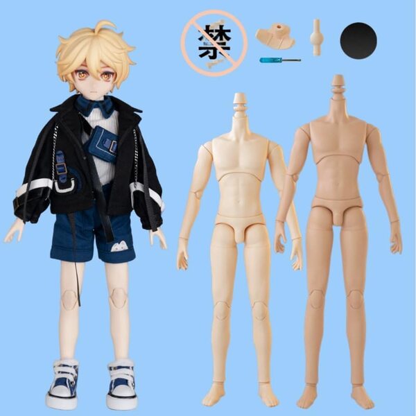 BJD männlicher Puppenkörper XiDonDon YMY23/YMY25 PVC+POM für OB22, OB23, OB24 Köpfe