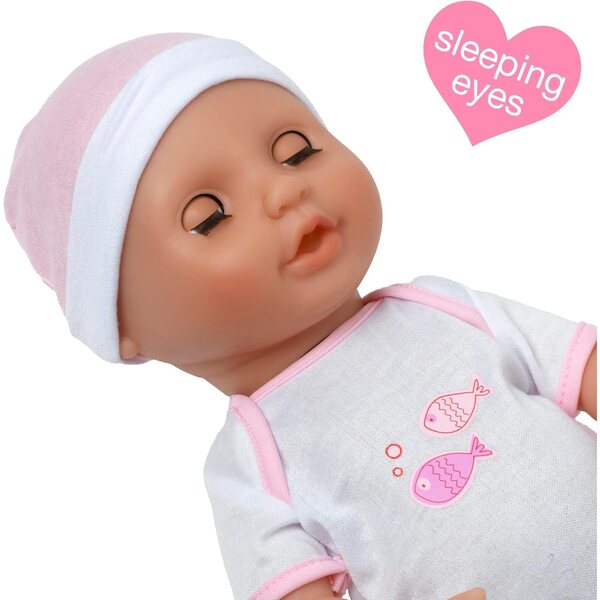 Dollsworld Spielset mit Puppe, Zubehör und Fütterungsset für Kinder
