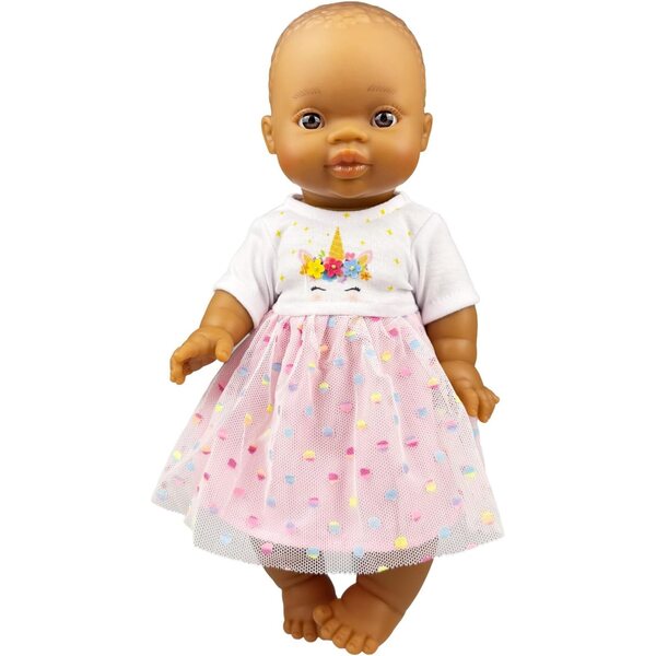 Heless Gordi Hannah Puppe 34 cm mit Einhornkleid und rosa Tüllrock