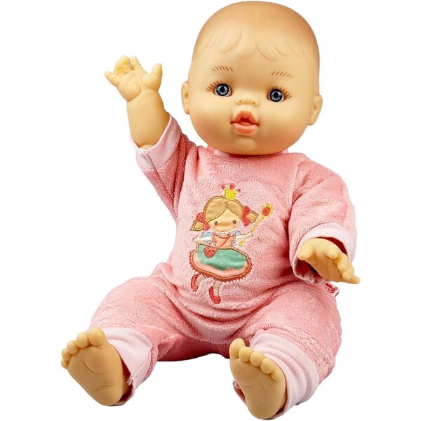 Gordi Heless Prinzessin Emily 34 cm Puppe mit besticktem rosa Samtstrampler