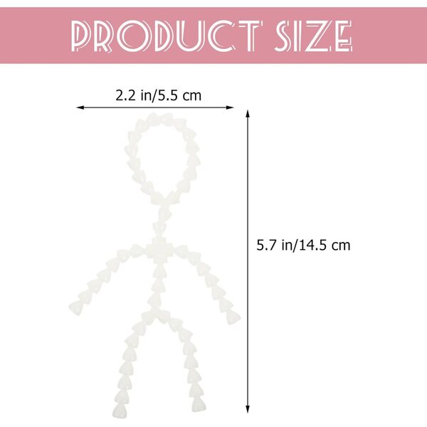 Bewegliche Skelettpuppe 15 cm aus Kunststoff mit Gelenken und drehbarem Kopf
