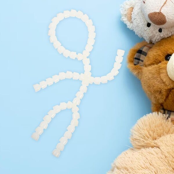 Bewegliche Skelettpuppe 15 cm aus Kunststoff mit Gelenken und drehbarem Kopf